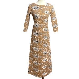 Vintage handmade hand sewn polyester maxi dress